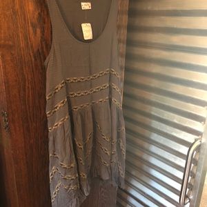 Free People Voile and Lace Trapeze Slip